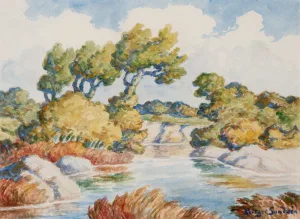Birger Sandzén (Kansas, 1871-1954) Watercolor SOLD $5000